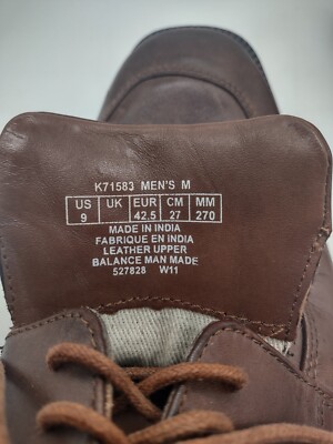 Rockport Derby Shoes Mens 12 Tan Leather Medallion adiPRENE Dress Preppy K62560 Rockport Adiprene Derby Dress Shoes Brown Leather Lace Up  main image 3