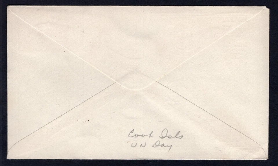 COOK ISLANDS 1952 United Nations Day Commemorative Cover. Cachet - Image 2 of 2