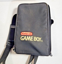 Nintendo Game Boy Color Black Travel Carrying Case Zip Bag w/ Strap Tray