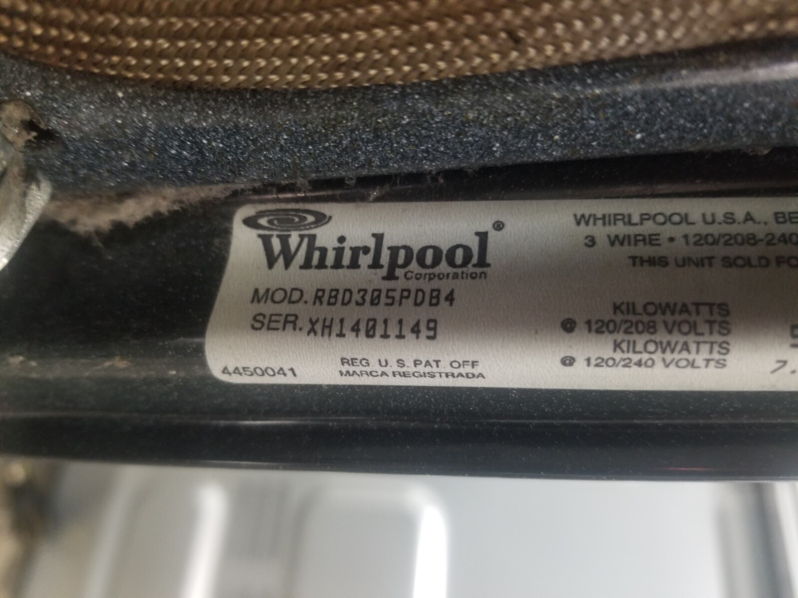 Genuine WHIRLPOOL Double Oven Control Board 4448876 Missing Ribbon