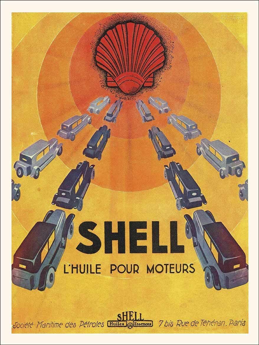 Ad For Shell SHELL GASOLINE FRENCH AD CARS 16