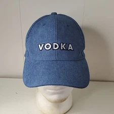 Deep Eddy Vodka Logo Promo Snapback Hat Corduroy Baseball Cap Alcohol Blue