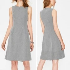 BODEN Black White Pleated Seamed A-Line Shift Cocktail Dress 8 US = 12UK = M 🤍