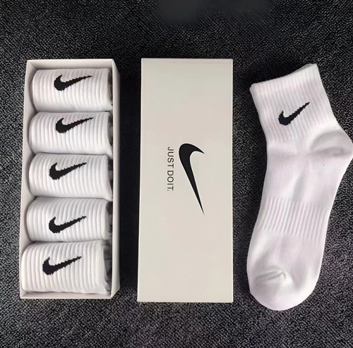 Socks 5 Pairs Men Women Sports Socks Cotton Casual Mid-Tube Socks New Hot - Picture 1 of 14