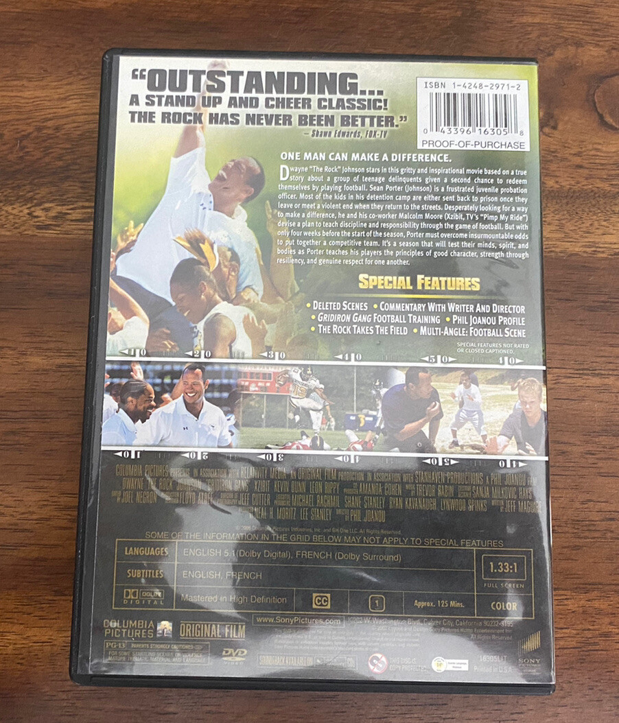 Gridiron Willie Weathers Camp Kilpatrick Mustangs Football Gridiron Gang  The Phenom Widescreen Brand NEW DVDs You