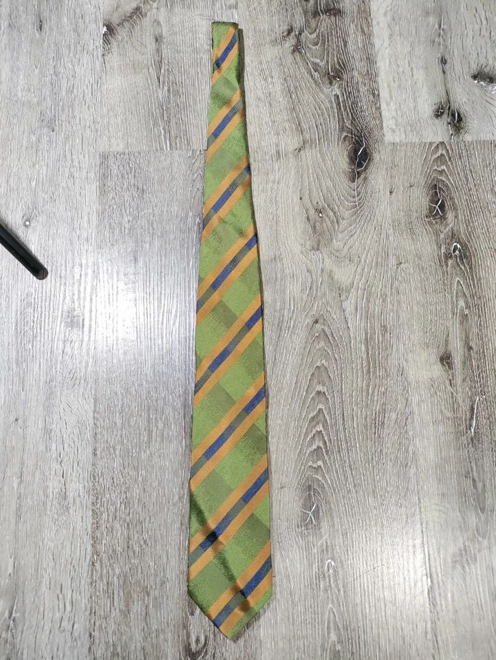 Corbata de seda para hombre Tino Cosma 58"x3,5" tejida hecha en Italia corbata clásica Foto 3 de 4