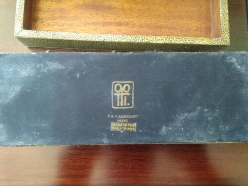 Vintage Authentic R & Y AUGOUSTI Paris Trinket Jewelry Box Stingray Leather - Picture 17 of 22