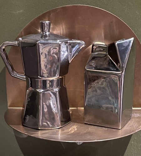 Seletti Estetico Quotidiano Coffee Percolator, Silver +Jug Porcelain USED £80.00 - Picture 12 of 24