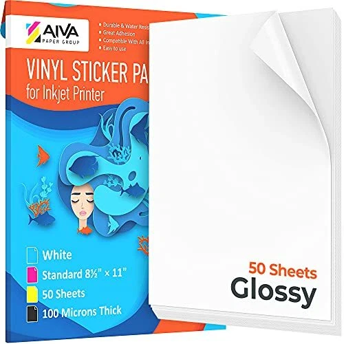 Printable Vinyl Sticker Paper - Waterproof Decal Paper for Inkjet Printer -  5... | eBay
