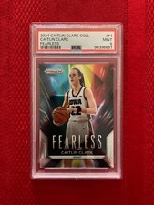 2024 Panini Prizm Fearless Caitlin Clark rookie basketball card / PSA 9 /#F1 /RC