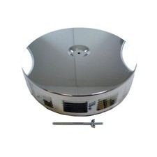 14 Round Louvered Chrome Air Cleaner Kit Drop Base Chevy Ford Mopar Hotrod