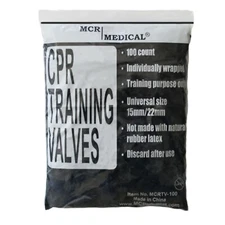 100 Pack CPR Training Valves - for Pocket Rescue Mask Training with CPR Manikins