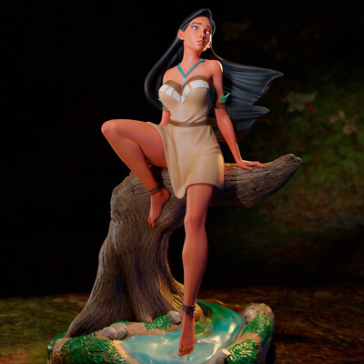 Pocahontas, Matoika, native American, sexy Pin-Up, 3D Druck, Figur, UNBEMALT