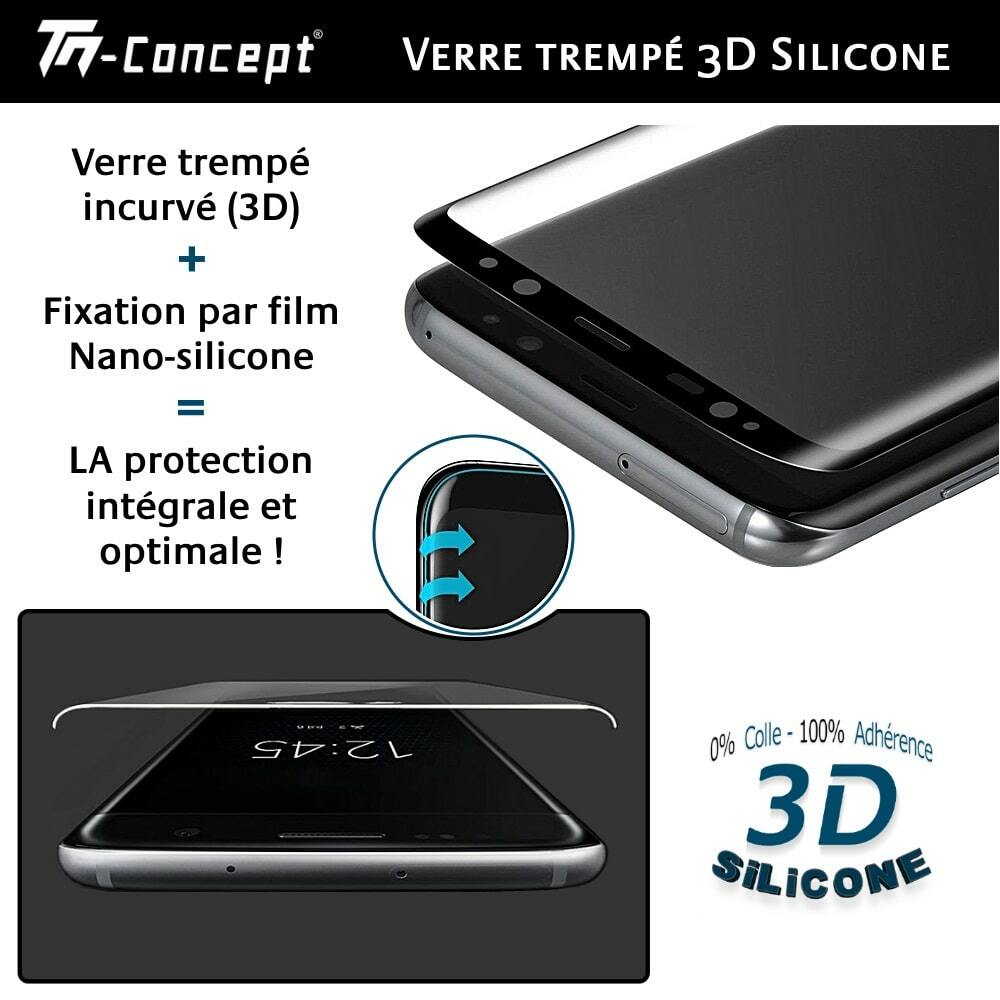Verre trempé Note 10 Plus noir TM-Concept protection 3D
