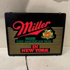 Vintage Miller Lighted Beer Sign Made the American Way In New York