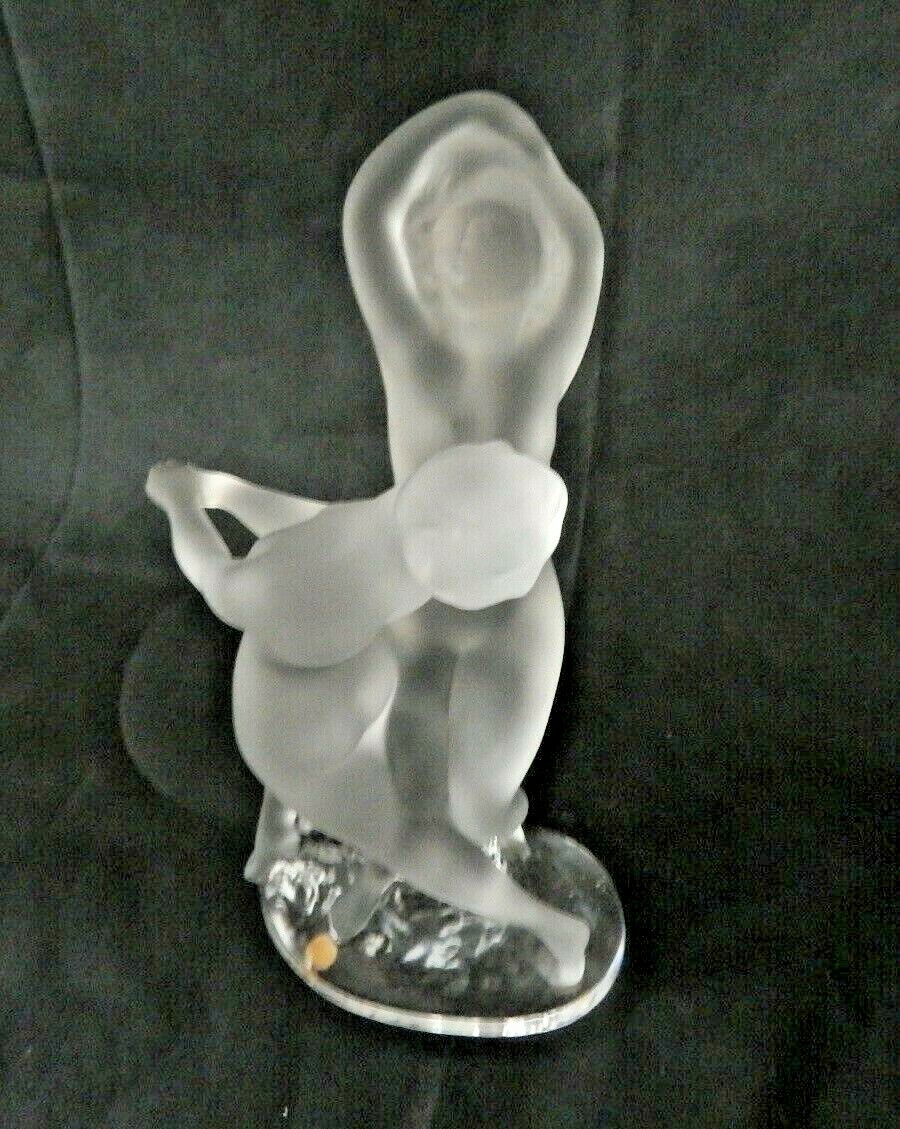 LALIQUE FRANCE VINTAGE CRYSTAL TWO DANCERS - DEUX DANSEUSES
