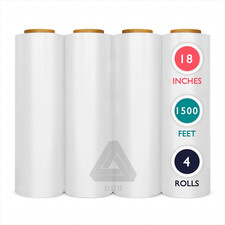 18" x 1000/1500FT Length 80 Ga Pallet Stretch Film Wrap Hand Shrink Wrap Packing