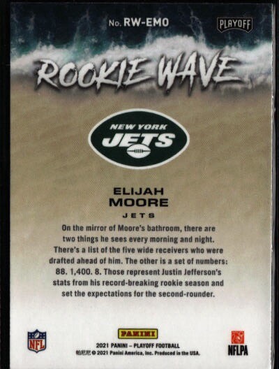 「PERSON'S Elemoi（エルモア）」 2021 Panini Playoff #RW-EMO Elijah Moore Rookie Wave H884 | eBay
