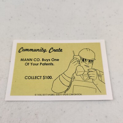 Monopoly Team Fortress 2 Community Crate Mann Co Buys One Of Your Patents 