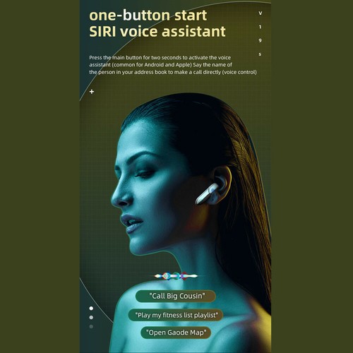 Bluetooth Headset Driving Earphone Wireless Headphone with Mic for Cell Phones - Picture 6 of 13