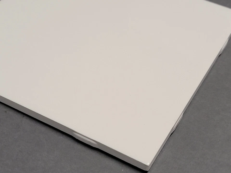 1 pc. Azulejo de cerámica AMERICAN OLEAN 6" X 6" - Galleta blanca brillante NUEVO NOS Foto 3 de 3