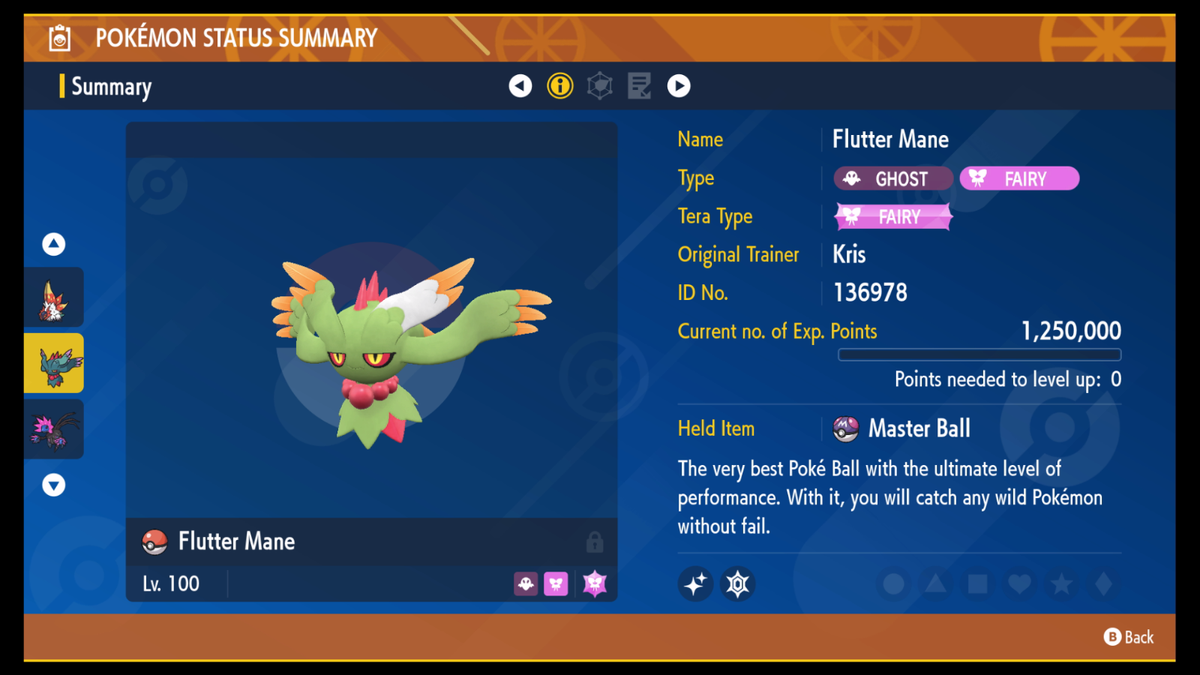 Pack Pokémon Écarlate FR : Shiny Paradoxe Écarlate 6IV Nv.100 + Master Ball - Nintendo Switch