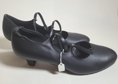 Very Fine Dance Shoes (PP201) Black Heel Size 2 Inch Size 9.5