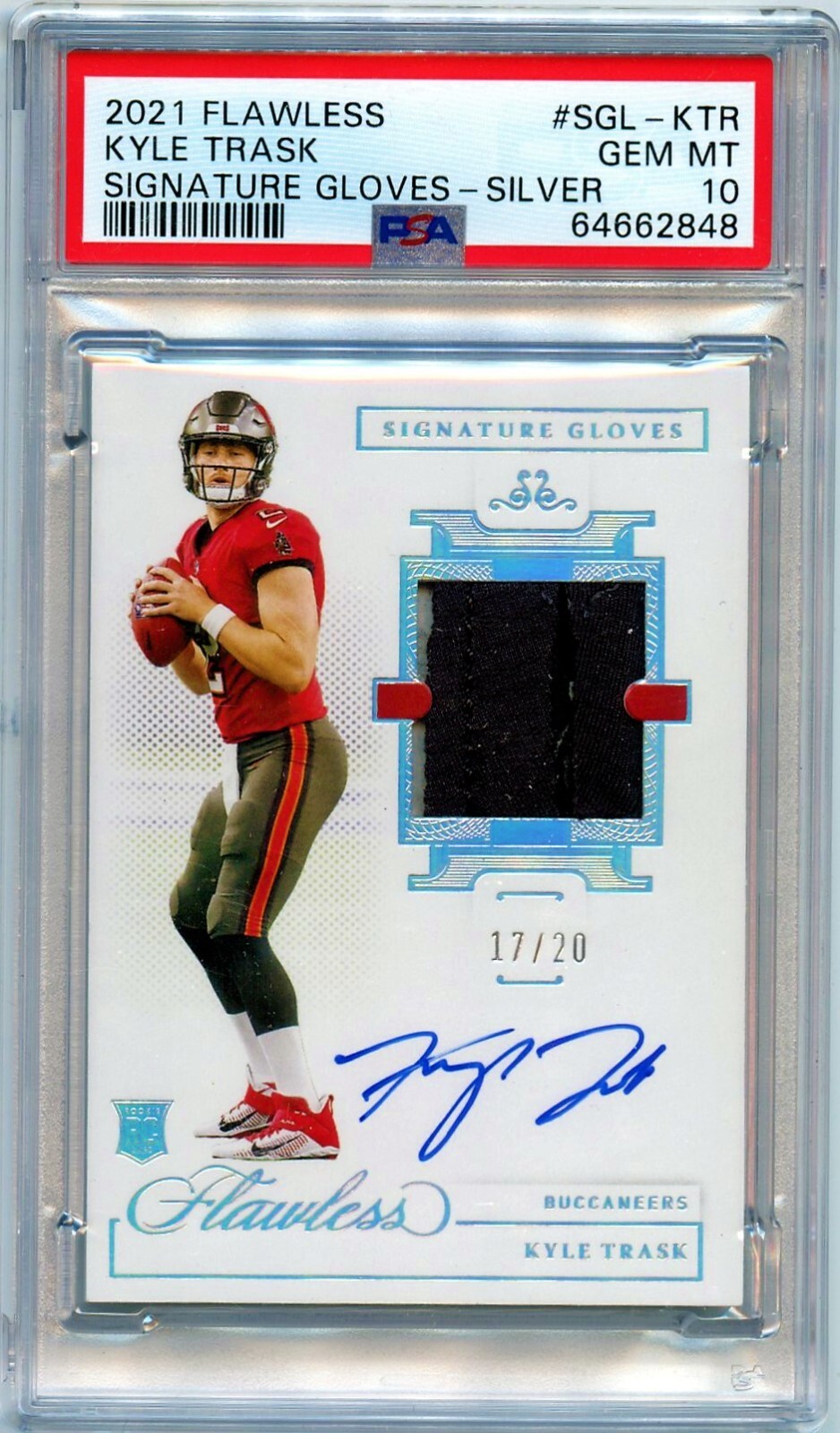 Kyle Trask Panini Flawless Signature Gloves #SGLKTR Silver