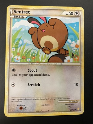 Sentret 80/123 HeartGold SoulSilver Pokemon Card | eBay