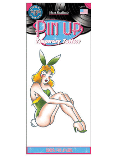 BUNNY GIRL PIN UP TATTOO 1 PC TEMPORARY FAKE BODY ART GAG NOVELTY TRICK MAGIC - 第 1/1 張圖片