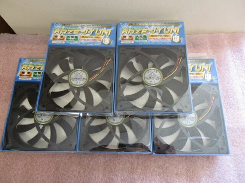 SY1225SL12H KAZE-JYUNI 120mm CASE FAN MFG BY SCYTHE-LOT OF (5)