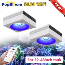 PopBloom 2PCS RL90 WiFi Saltwater Reef Aquarium LED Light Coral Grow Fish Tank