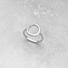 Sterling Silver Open Circle Ring, Halo Rings, Eternity Circles, Round Ring