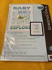 Dimensions About Boys Birth Record Cross Stitch NEW/SEALED 9 X 12 -70-73990