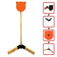 Target Stand AR500 Steel Target System - 8" x 3/8" Gong with 2x4 Stand Mount Kit