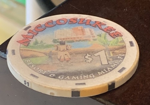 MICCOSUKEE RESORT & GAMING $ 1 CASINO CHIP MIAMI FLORIDA - Bild 4 von 4