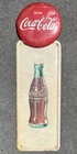 ORIGINAL VINTAGE 1940’s COCA COLA PILASTER & 16” COKE BUTTON METAL SODA SIGN