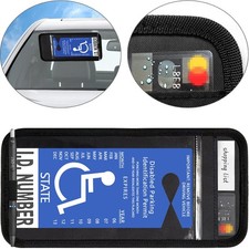 lofrcin Handicap Placard Holder for Auto, 1 PCS Black Visor Placard Holder, H...