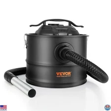 4 Gallon Ash Vacuum Cleaner 1200W Strong Suction with Wheels & Flexible Hose