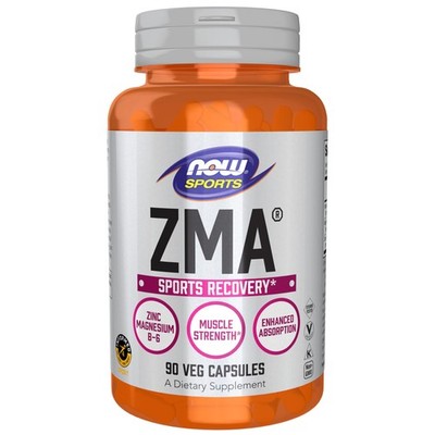 NOW Foods Sports Nutrition, ZMA (Zinc, Magnesium 90 Count (Pack of 1), White