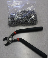 Hog Ring Pliers And Bag Of Hog Rings About 400 Pieces For Auto Upholstery Covers