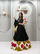 Women's Latest Readymade Pure Cotton Lehenga Choli Set Gota Patti Print Work