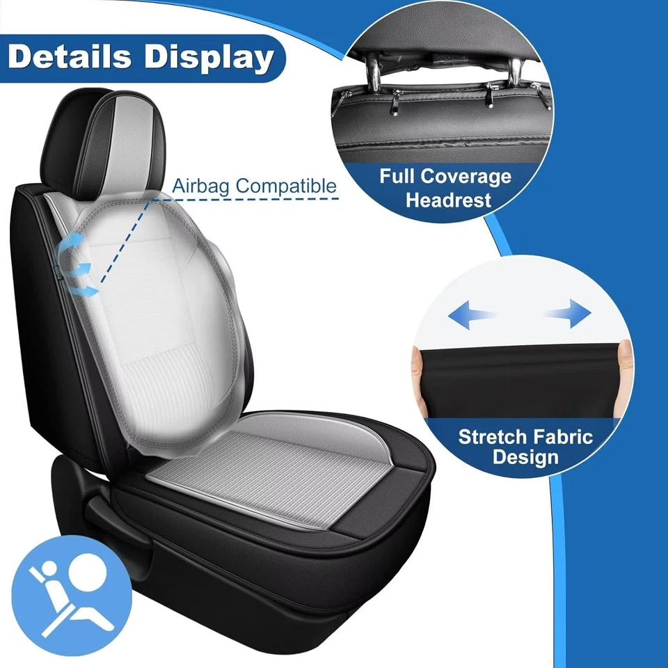 For Toyota Prius C 2012-2016 Car Ice Silk Leather Seat Covers (5 Seat) Foto 4 de 4