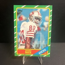 1986 Topps Rookie Jerry Rice #161 C* on Copyright Line (RC) 49ers HOF Nm-Mt 