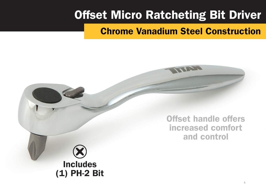 Titan 11207 Offset Micro Bit Driver, 3-1/2