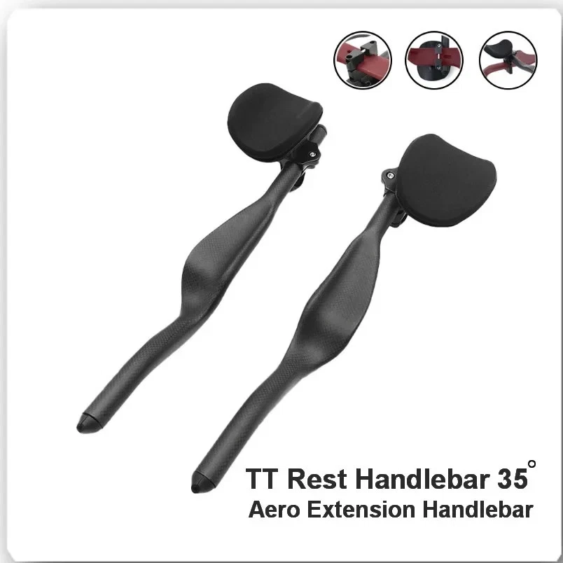 Carbon Road Bike Triathlon Time Trial Bicycle Rest TT Handlebar for Aero Bar - Image 3 of 4