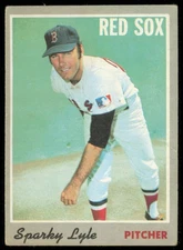 1970 TOPPS SPARKY LYLE BOSTON RED SOX #116 VG+ - LIGHT LINE