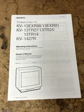 Sony KV-13EXR90/13EXR91 KV-13TR27/13TR24/13TR14 KV-1427R Manual Trinitron TV CRT