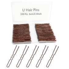 330 Count U Shaped Hair Pins Brown 2.4inch Brown Bun Pins Bun Hair Pins For Wome