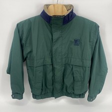 Nikken Windbreaker Jacket Medium Green Excellent Vintage Colorblock Corporate